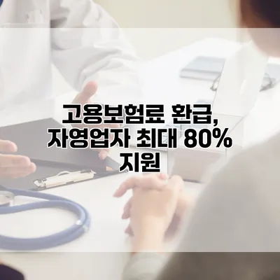 고용보험료 환급, 자영업자 최대 80% 지원