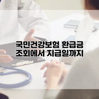 국민건강보험 환급금 조회에서 지급일까지