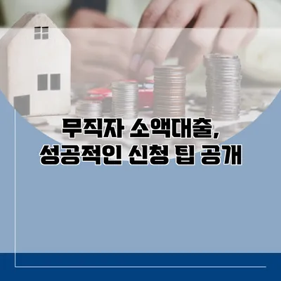 무직자 소액대출, 성공적인 신청 팁 공개