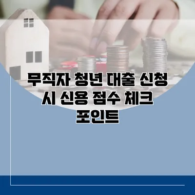 무직자 청년 대출 신청 시 신용 점수 체크 포인트