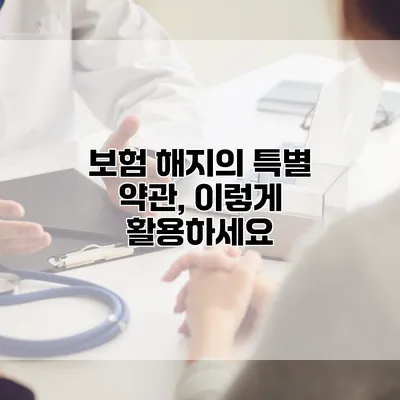 보험 해지의 특별 약관, 이렇게 활용하세요