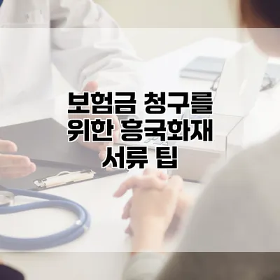 보험금 청구를 위한 흥국화재 서류 팁