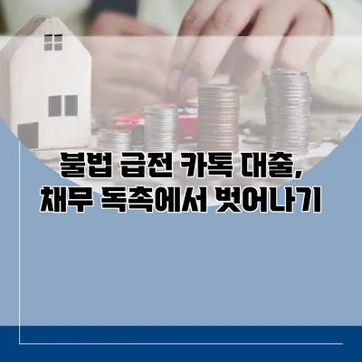 불법 급전 카톡 대출, 채무 독촉에서 벗어나기