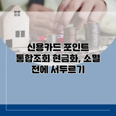 신용카드 포인트 통합조회 현금화, 소멸 전에 서두르기