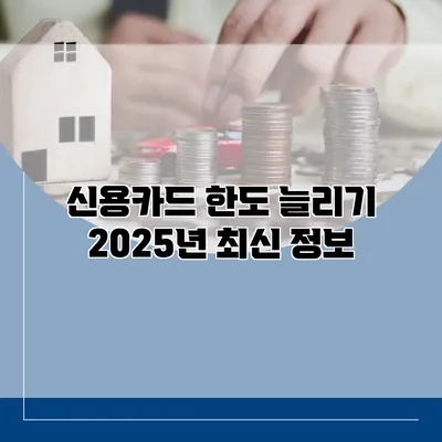 신용카드 한도 늘리기 2025년 최신 정보