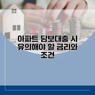 아파트 담보대출 시 유의해야 할 금리와 조건