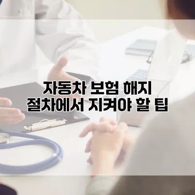 자동차 보험 해지 절차에서 지켜야 할 팁