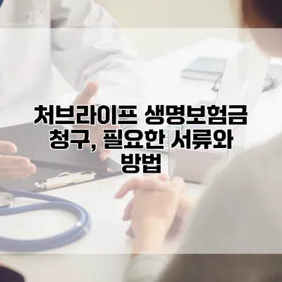 처브라이프 생명보험금 청구, 필요한 서류와 방법