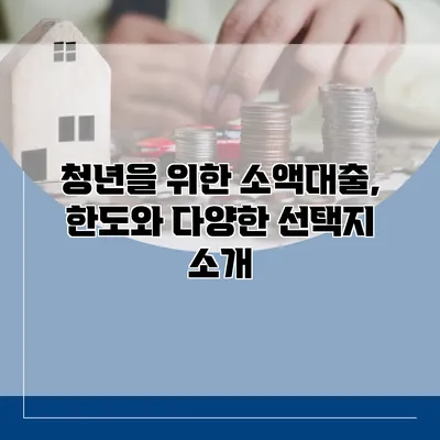 청년을 위한 소액대출, 한도와 다양한 선택지 소개