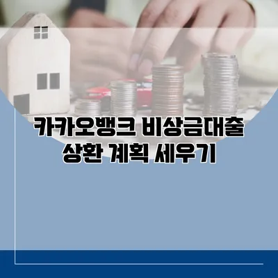 카카오뱅크 비상금대출 상환 계획 세우기