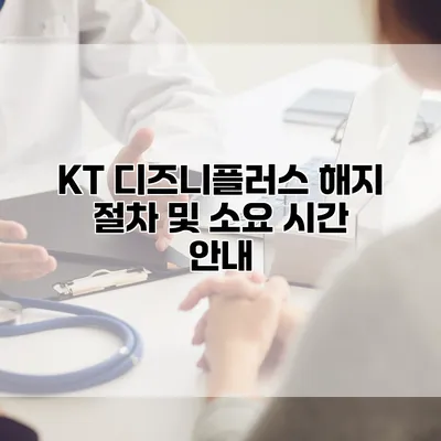 KT 디즈니플러스 해지 절차 및 소요 시간 안내