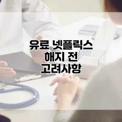 유료 넷플릭스 해지 전 고려사항