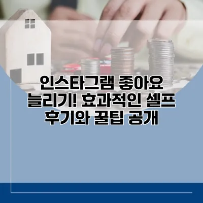 인스타그램 좋아요 늘리기! 효과적인 셀프 후기와 꿀팁 공개