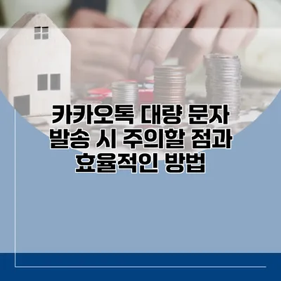 카카오톡 대량 문자 발송 시 주의할 점과 효율적인 방법
