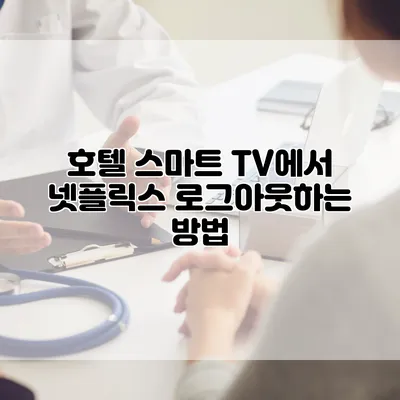 호텔 스마트 TV에서 넷플릭스 로그아웃하는 방법